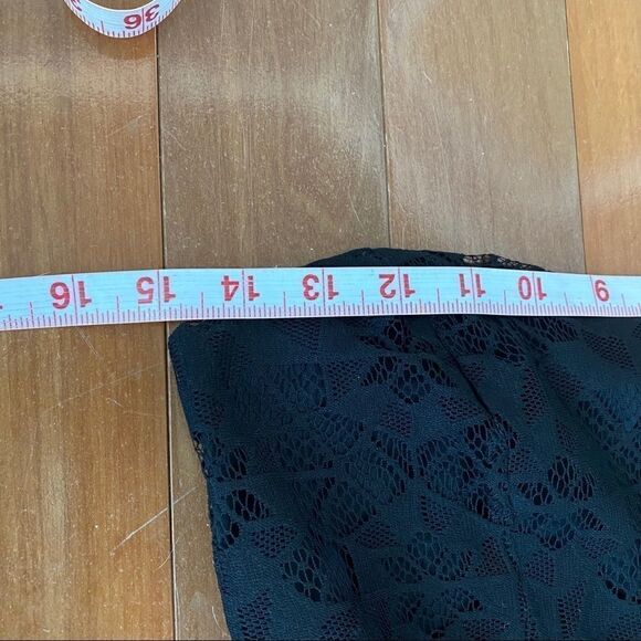 ASOS Black Lace Strapless Dress Size 8 - Picture 7 of 8